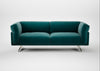 Novara 3 Seater Sofa Smart Luxe Velvet Ocean Green / Stainless Steel