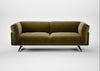 Novara 3 Seater Sofa Smart Luxe Velvet Peridot / Black