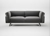 Novara 3 Seater Sofa Smart Velvet Mercury / Black
