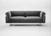 Novara 3 Seater Sofa Smart Velvet Mercury / Stainless Steel