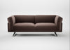 Novara 3 Seater Sofa Smart Velvet Mouse / Black