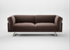Novara 3 Seater Sofa Smart Velvet Mouse / Stainless Steel