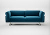 Novara 3 Seater Sofa Smart Velvet Ocean Blue / Stainless Steel