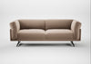 Novara 3 Seater Sofa Smart Velvet Pebble / Black