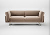 Novara 3 Seater Sofa Smart Velvet Pebble / Stainless Steel