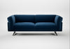 Novara 3 Seater Sofa Smart Velvet Petrol / Black
