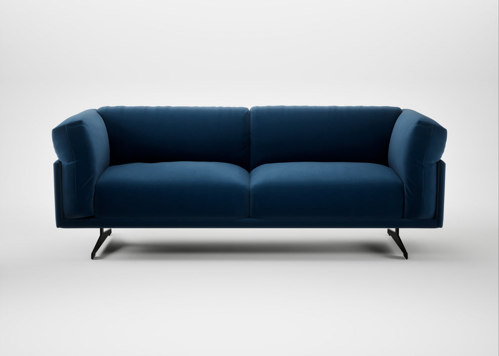 Novara 3 Seater Sofa Smart Velvet Petrol / Black