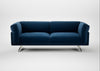 Novara 3 Seater Sofa Smart Velvet Petrol / Stainless Steel
