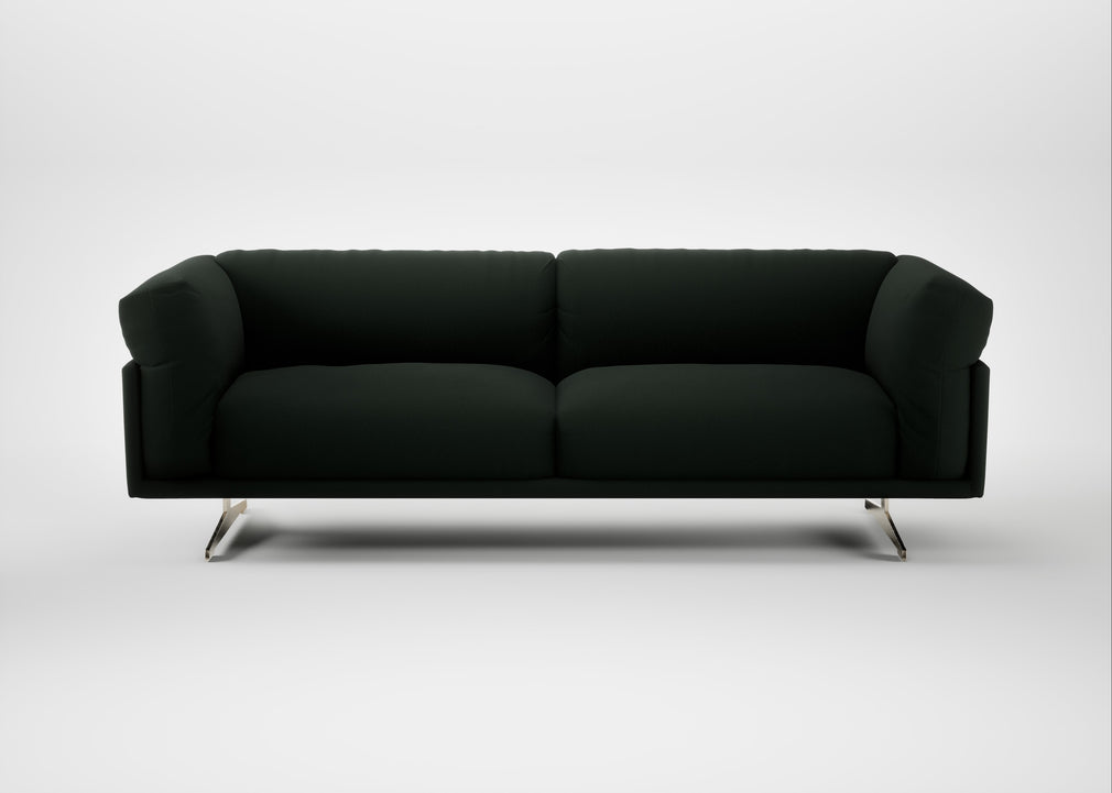 Novara 4 Seater Sofa Boucle Fern / Stainless Steel