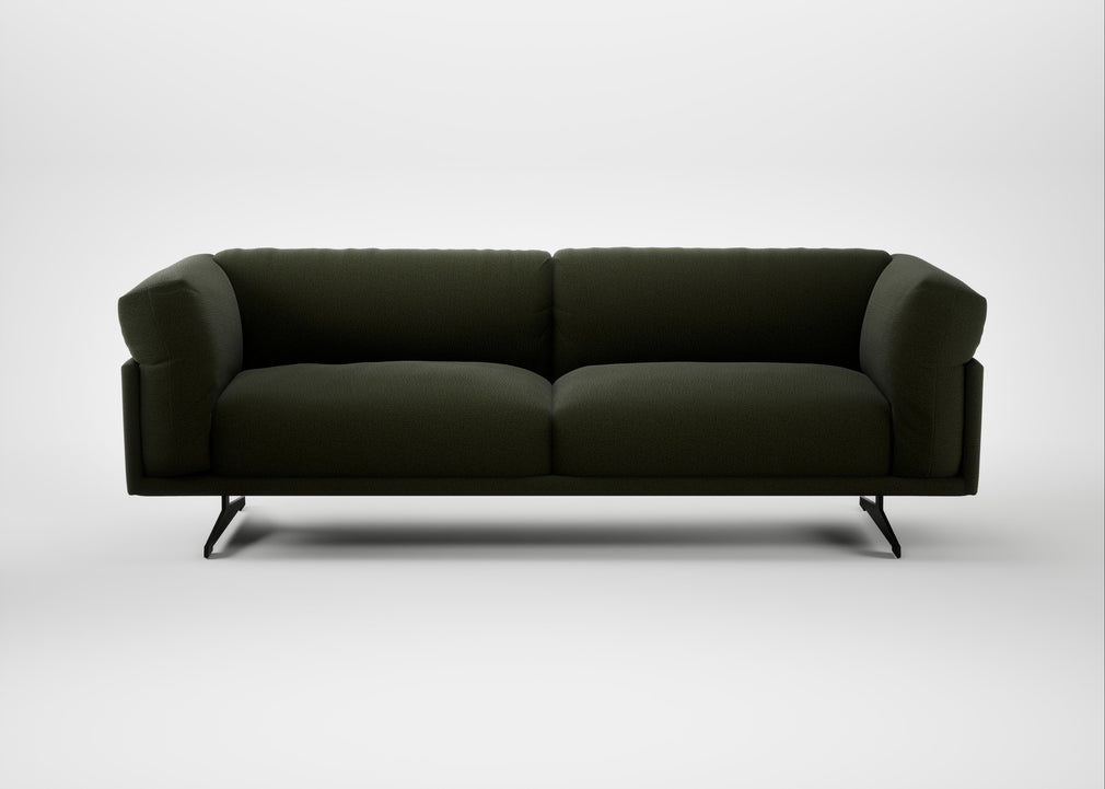 Novara 4 Seater Sofa Boucle Velvet Wilder / Black