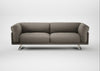 Novara 4 Seater Sofa Broad Weave Pebble / Stainless Steel