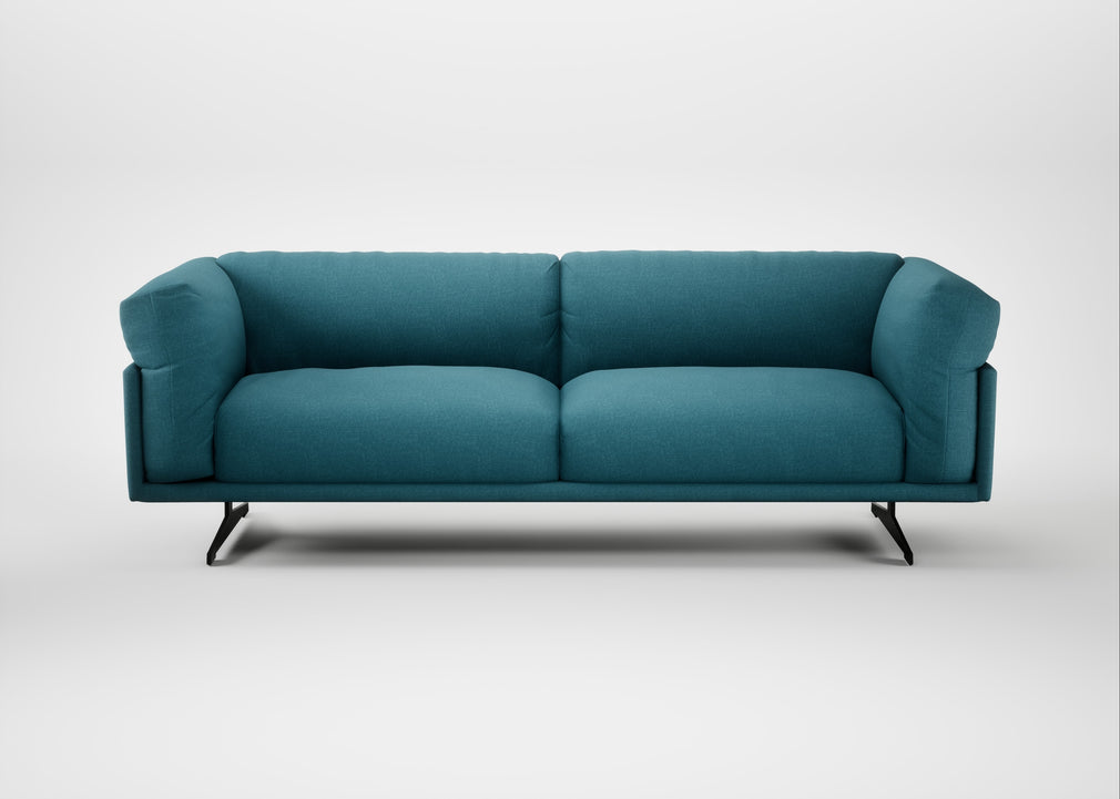 Novara 4 Seater Sofa Brushed Cotton Cadet / Black