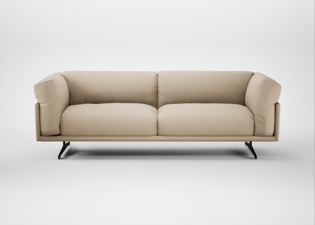 Novara 4 Seater Sofa Brushed Cotton Oat / Black
