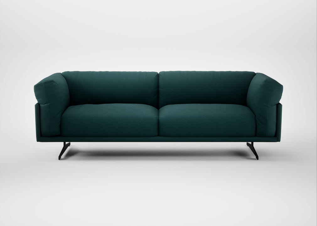 Novara 4 Seater Sofa Brushed Cotton Pine / Black