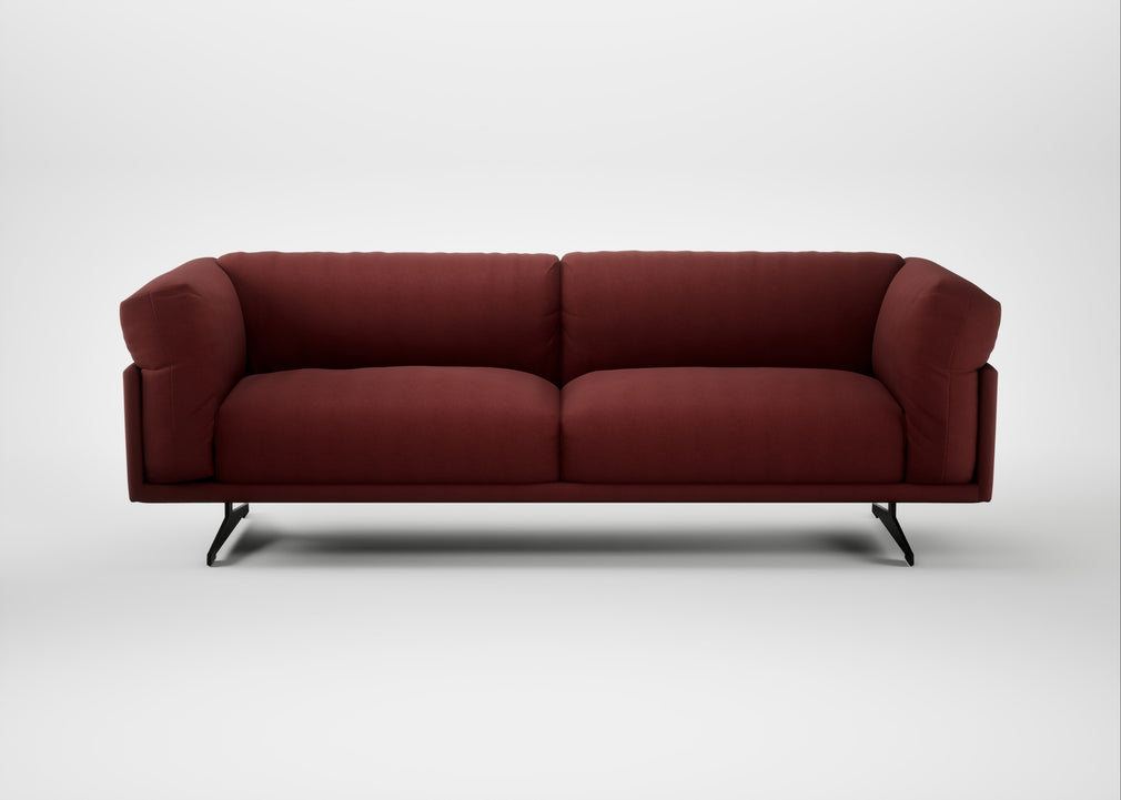 Novara 4 Seater Sofa Capelo Linen-Cotton Etruscan Red / Black