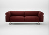 Novara 4 Seater Sofa Capelo Linen-Cotton Etruscan Red / Stainless Steel