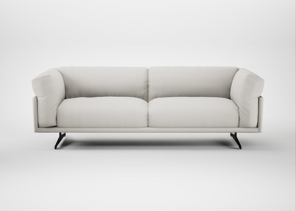 Novara 4 Seater Sofa Capelo Linen-Cotton Sea Salt / Black