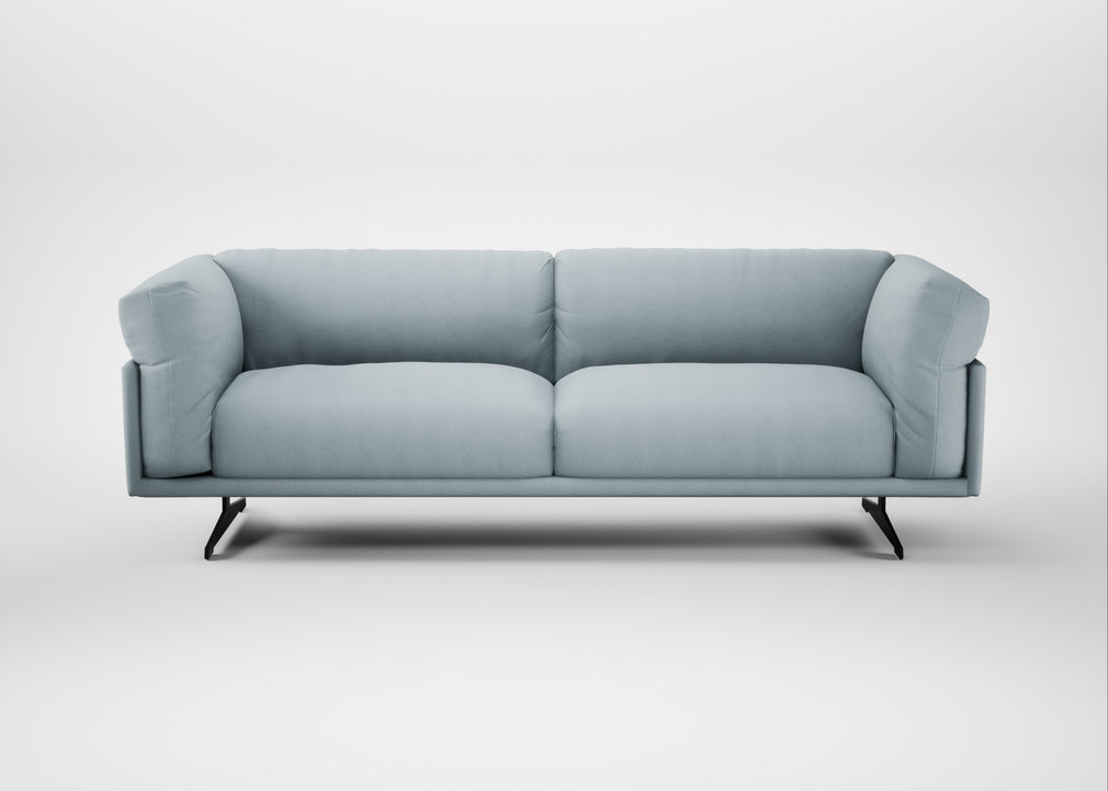 Novara 4 Seater Sofa Capelo Linen-Cotton Sea Shanty / Black