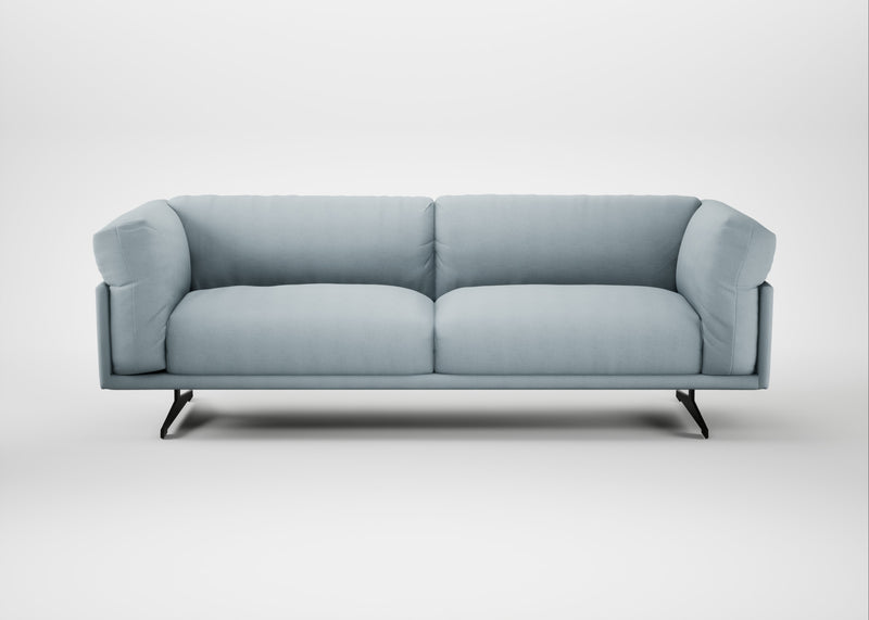 Novara 4 Seater Sofa Capelo Linen-Cotton Sea Shanty / Black