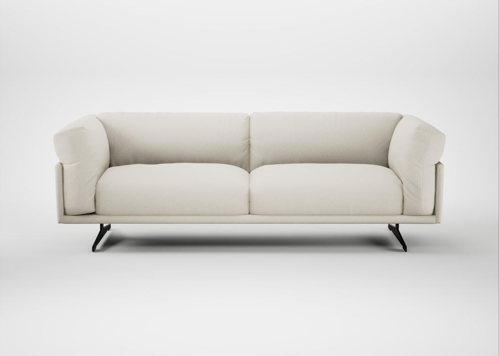 Novara 4 Seater Sofa Chunky Boucle Ecru / Black