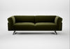 Novara 4 Seater Sofa Cotton Velvet Evergreen / Black