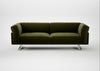 Novara 4 Seater Sofa Cotton Velvet Evergreen / Stainless Steel