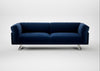 Novara 4 Seater Sofa Cotton Velvet Midnight / Stainless Steel