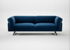Novara 4 Seater Sofa Cotton Velvet Petrol / Black