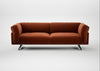 Novara 4 Seater Sofa Cotton Velvet Russet / Black