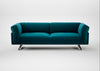 Novara 4 Seater Sofa Cotton Velvet Teal / Black