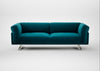 Novara 4 Seater Sofa Cotton Velvet Teal / Stainless Steel