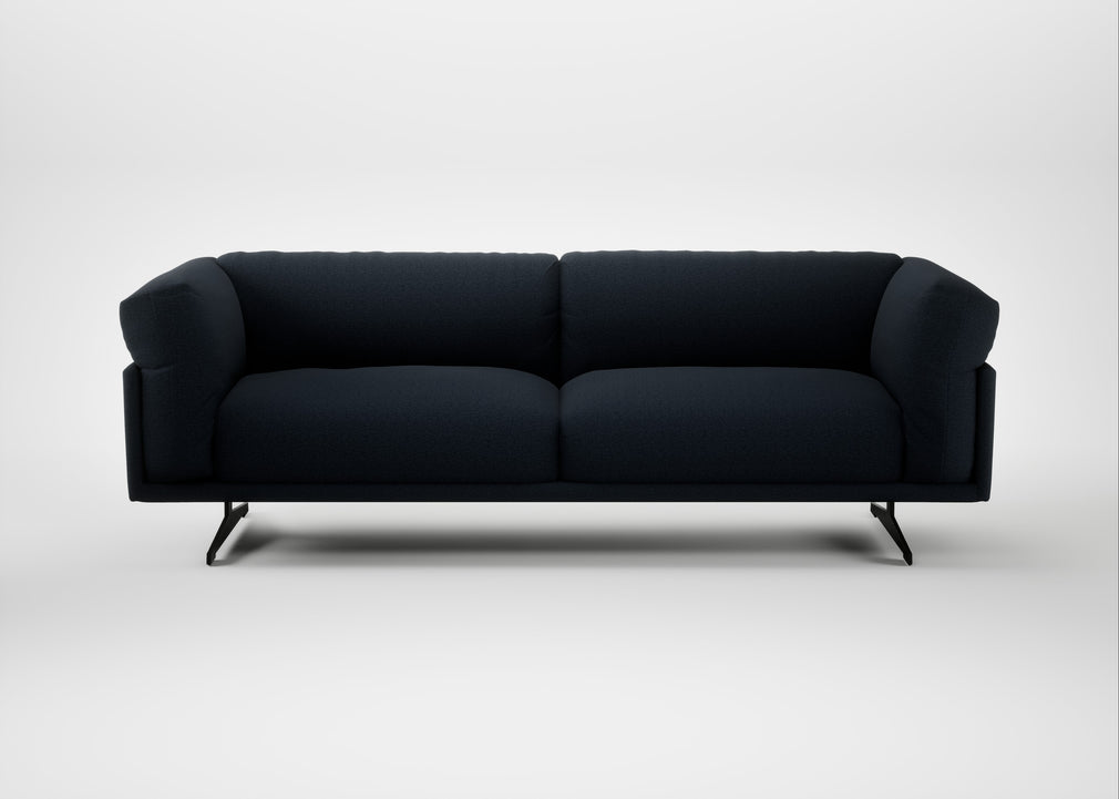 Novara 4 Seater Sofa Loop Twill Midnight / Black