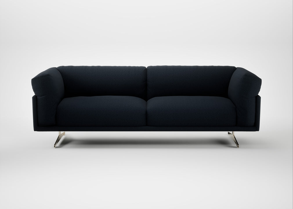 Novara 4 Seater Sofa Loop Twill Midnight / Stainless Steel