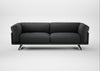 Novara 4 Seater Sofa Melton Wool Granite / Black