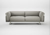 Novara 4 Seater Sofa Melton Wool Limestone / Stainless Steel