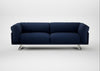 Novara 4 Seater Sofa Smart Cotton Linen Indigo / Stainless Steel