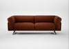 Novara 4 Seater Sofa Smart Cotton Linen Rust / Black