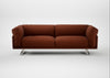 Novara 4 Seater Sofa Smart Cotton Linen Rust / Stainless Steel