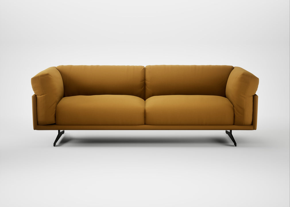 Novara 4 Seater Sofa Smart Cotton Linen Sahara / Black