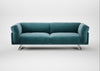 Novara 4 Seater Sofa Smart Luxe Velvet Airforce Blue / Stainless Steel