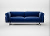 Novara 4 Seater Sofa Smart Luxe Velvet Azure / Black