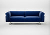 Novara 4 Seater Sofa Smart Luxe Velvet Azure / Stainless Steel