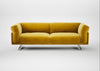 Novara 4 Seater Sofa Smart Luxe Velvet Canary / Stainless Steel