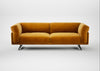 Novara 4 Seater Sofa Smart Luxe Velvet Cognac / Black