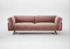 Novara 4 Seater Sofa Smart Luxe Velvet Dusky Pink / Black