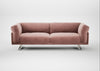 Novara 4 Seater Sofa Smart Luxe Velvet Dusky Pink / Stainless Steel