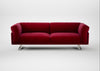 Novara 4 Seater Sofa Smart Luxe Velvet Mulberry / Stainless Steel