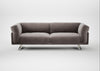 Novara 4 Seater Sofa Smart Luxe Velvet Mushroom / Stainless Steel