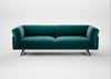 Novara 4 Seater Sofa Smart Luxe Velvet Ocean Green / Black