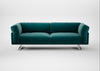 Novara 4 Seater Sofa Smart Luxe Velvet Ocean Green / Stainless Steel